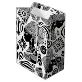 Sac Cadeau Moyen Tatouage Tribal Portrait de Fille Africaine (Dos Angle)