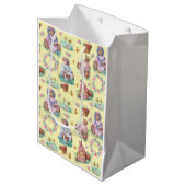 Sac Cadeau Moyen Tea Teddy Bear Time Jaune (Devant Angle)
