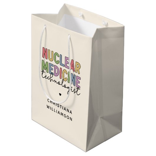 Sac Cadeau Moyen Technologue en médecine nucléaire sur mesure CNMT  (Dos Angle)