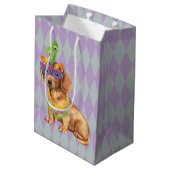 Sac Cadeau Moyen Teckel de mardi gras (Dos Angle)