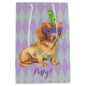 Sac Cadeau Moyen Teckel de mardi gras (Devant)