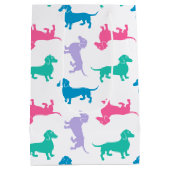 Sac Cadeau Moyen Teckels colorés par pastel (Dos)