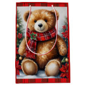 Sac Cadeau Moyen Teddy Bear Add Names Cute Christmas (Devant)