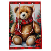 Sac Cadeau Moyen Teddy Bear Add Names Cute Christmas (Dos)