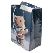 Sac Cadeau Moyen Teddy Bear Boy Bearly Wait Baby shower (Dos Angle)