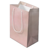 Sac Cadeau Moyen Teinture d'aquarelle couleur rose pâle (Dos Angle)