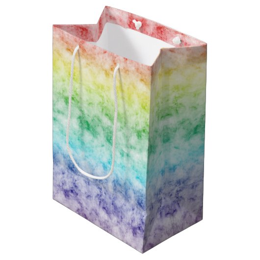 Sac Cadeau Moyen Teinture Rainbow Tie (Devant Angle)