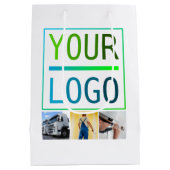 Sac Cadeau Moyen Télécharger votre logo (Dos)