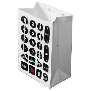 Sac Cadeau Moyen Télécommande TV Fête des Pères