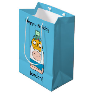 Sac Cadeau Moyen Temps d'aventure BMO, Jake & Finn