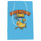 Sac Cadeau Moyen Temps d'aventure | Finn Riding Jake (Devant)