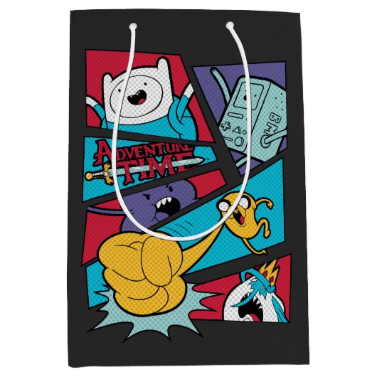 Sac Cadeau Moyen Temps d'aventure | Graphique du panneau d'action (Devant)