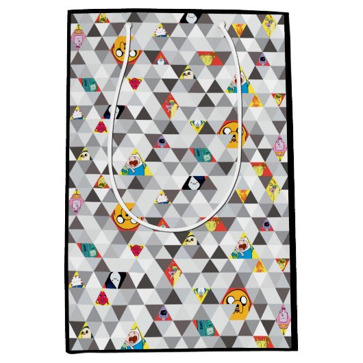 Sac Cadeau Moyen Temps d'aventure | Motif de caractères triangulair (Devant)