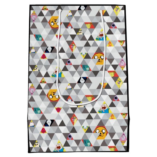 Sac Cadeau Moyen Temps d'aventure | Motif de caractères triangulair (Dos)