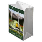 Sac Cadeau Moyen Tent Camping Anniversaire (Devant Angle)
