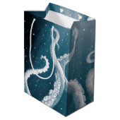 Sac Cadeau Moyen Tentacles Galaxy Blue Moon Rays (Dos Angle)