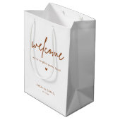 Sac Cadeau Moyen Terracotta Boho Mariage Bienvenue Faveurs (Dos Angle)