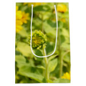 Sac Cadeau Moyen Terrain de tournesol jaune (Dos)