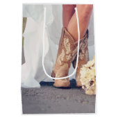 Sac Cadeau Moyen Texas Bride à Boots Bridal Shower (Dos)