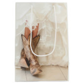 Sac Cadeau Moyen Texas Bride à Boots Bridal Shower (Dos)