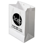 Sac Cadeau Moyen Texte du logo Office Business de base PEUT MODIFIE (Devant Angle)