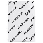 Sac Cadeau Moyen Texte extensible personnalisable Blanc et noir mod (Devant)