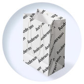 Sac Cadeau Moyen Texte extensible personnalisable Blanc et noir mod