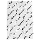 Sac Cadeau Moyen Texte extensible personnalisable Blanc et noir mod (Dos)