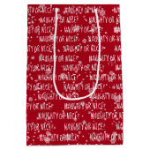 Sac Cadeau Moyen Texte NEUF OU JOLI En Rouge (Dos)