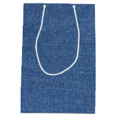 Sac Cadeau Moyen Textile fabric bleu fashion jean denim (Dos)