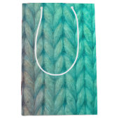 Sac Cadeau Moyen Texture de point de tricot dans des couleurs dégra (Devant)