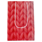 Sac Cadeau Moyen Texture de point de tricot dans des couleurs dégra (Dos)