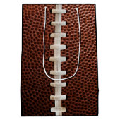 Sac Cadeau Moyen Texture des lacets de football noir (Dos)