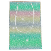Sac Cadeau Moyen Texture Licorne Pailletée (Devant)