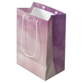 Sac Cadeau Moyen Texture violet rose (Devant Angle)