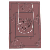 Sac Cadeau Moyen "Thank you" Dusty Rose (Dos)