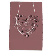 Sac Cadeau Moyen "Thank You" Mauve Gift Bag (Dos)