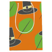 Sac Cadeau Moyen Thanksgiving Pilgrim Thanksgiving Motif Medium Cad (Devant)