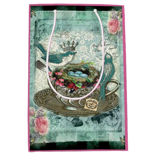 Sac Cadeau Moyen Thé vert (Devant)