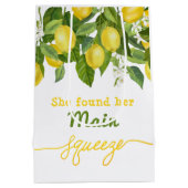 Sac Cadeau Moyen Thème de mariage de douche de mariée au citron Mai (Dos)