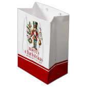 Sac Cadeau Moyen Thème de Noël Festif Nutcracker (Devant Angle)