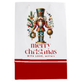 Sac Cadeau Moyen Thème de Noël Festif Nutcracker (Devant)