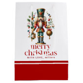 Sac Cadeau Moyen Thème de Noël Festif Nutcracker (Dos)