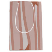 Sac Cadeau Moyen Thème de plage Brown Stars et Stripes (Devant)