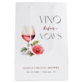 Sac Cadeau Moyen Thème de vin rosé Vino Before Vows pour enterremen (Dos)