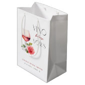 Sac Cadeau Moyen Thème de vin rosé Vino Before Vows pour enterremen (Dos Angle)