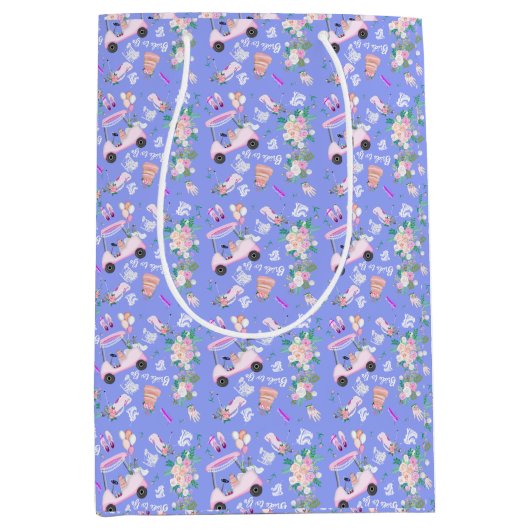 Sac Cadeau Moyen Thème mariage golf Mariage douche Motif sans coutu (Devant)