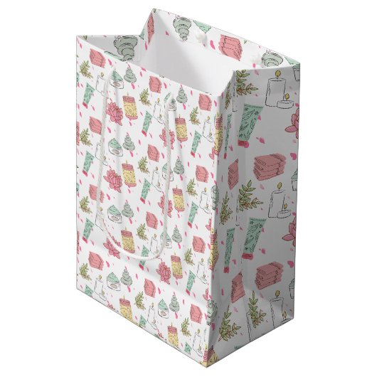 Sac Cadeau Moyen Thème Spa (Devant Angle)