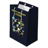 Sac Cadeau Moyen Thème spatial cool - Astronauts & Rocket Ships (Dos Angle)