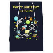 Sac Cadeau Moyen Thème spatial cool - Astronauts & Rocket Ships (Devant)